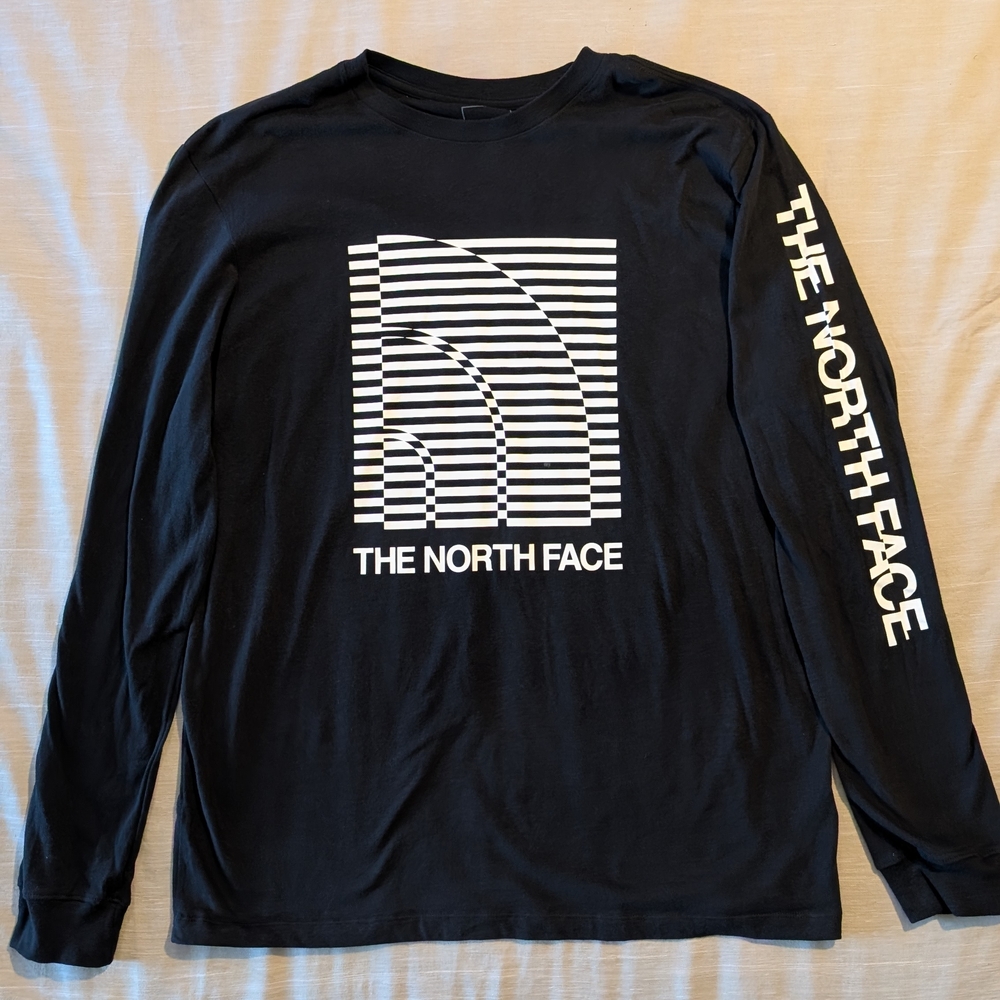 The North Face Black and White Graphic Long Sleeve